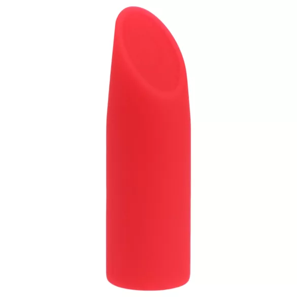 Loveline Candy - vibrator tip ruj cu 4 capete interschimbabile (roz)
