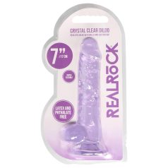 RealRock - dildo realist transparent - liliac 17cm