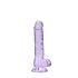 RealRock - dildo realist transparent - liliac 17cm