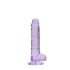 RealRock - dildo realist transparent - liliac 17cm