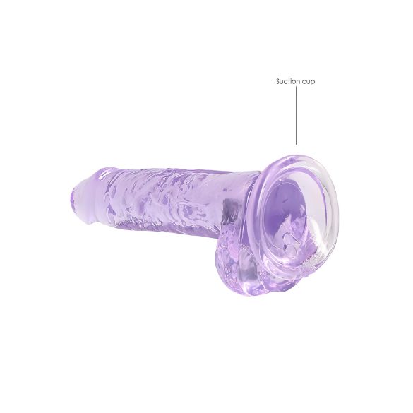 RealRock - dildo realist transparent - liliac 17cm