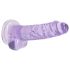 RealRock - dildo realist transparent - liliac 17cm