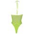 Ouch! - body luminescent cu bretele (verde neon)