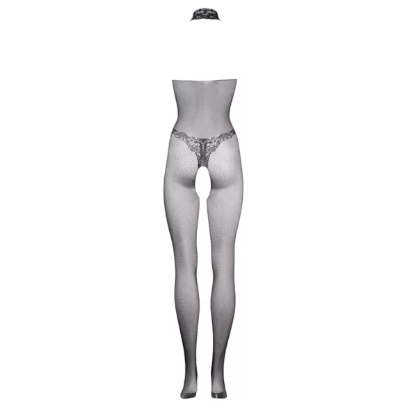 Le Désir - salopetă din plasă neagră cu dantelă (S-XL)