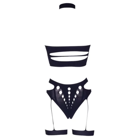 Le Désir - Set lenjerie plus size 3 piese - negru (XL-4XL)