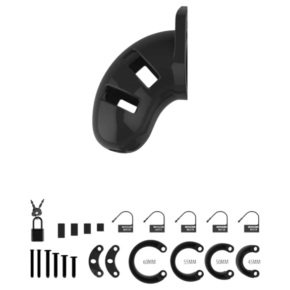 ManCage - cușcă pentru penis Model 13 (negru) - 6,5 cm