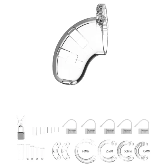 ManCage - Cușcă peniană Model 13 (transparentă) - 6,5 cm