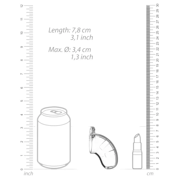 ManCage - Cușcă peniană Model 13 (transparentă) - 6,5 cm