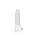 REALROCK - dildo realist din silicon transparent - 17 cm