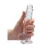 REALROCK - dildo realist din silicon transparent - 17 cm
