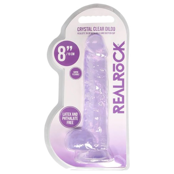RealRock - dildo realist transparent - mov 19cm