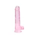 RealRock - dildo realist transparent - roz - 19cm