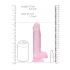 RealRock - dildo realist transparent - roz - 19cm