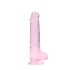 RealRock - dildo realist transparent - roz - 19cm