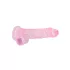 RealRock - dildo realist transparent - roz - 19cm