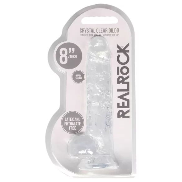 RealRock - dildo realist transparent - 19 cm