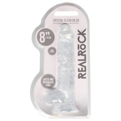 REALROCK - dildo transparent realist - clar ca apa (19cm)