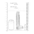 RealRock - dildo realist transparent - 19 cm