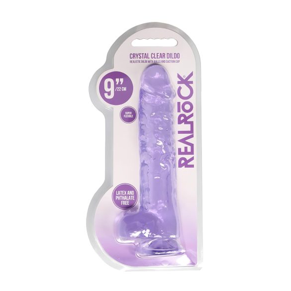 REALROCK - dildou realist transparent - mov (22cm)