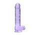REALROCK - dildou realist transparent - mov (22cm)