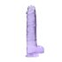 REALROCK - dildou realist transparent - mov (22cm)