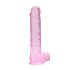 RealRock - dildo realist transparent - roz - 22cm