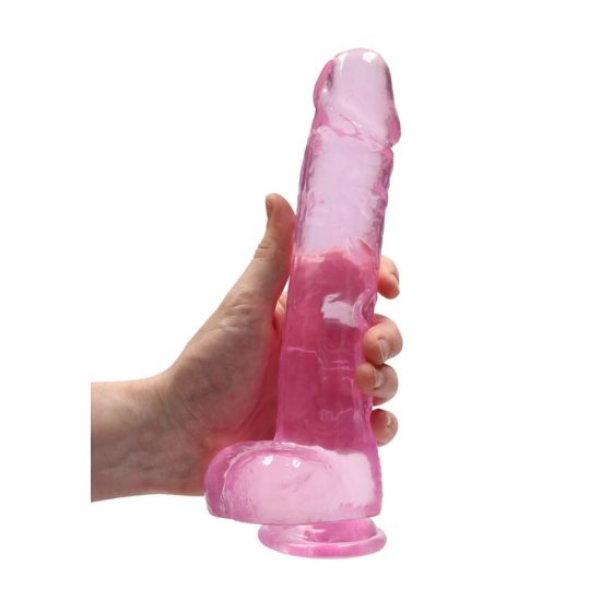 REALROCK - dildo realist transparent - roz (22cm)