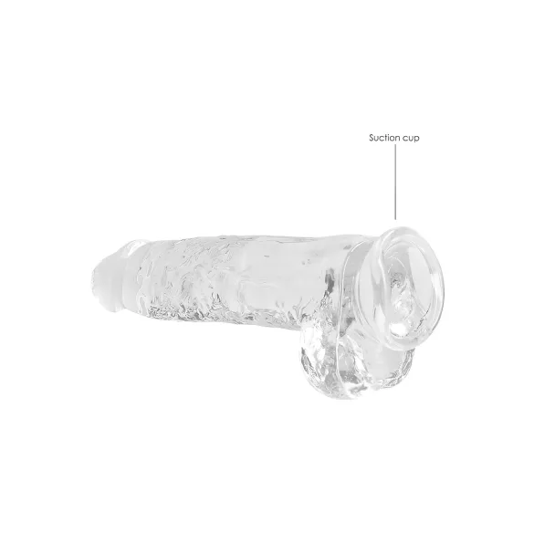 RealRock - dildo transparent realist (transparent, 22 cm)