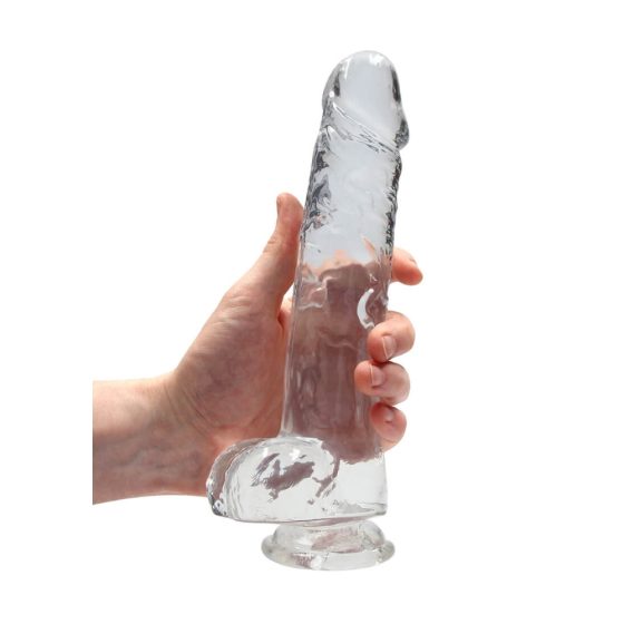 REALROCK - dildo realist transparent - clar ca apa (22cm)