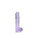 REALROCK - dildo transparent realist - mov (15cm)
