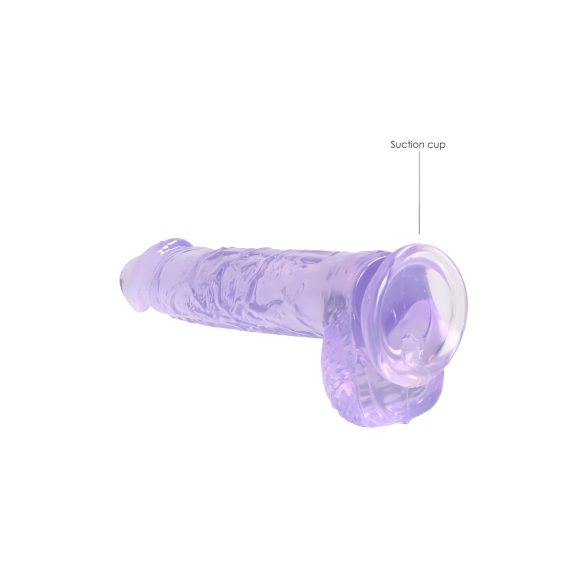 REALROCK - dildo transparent realist - mov (15cm)