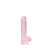 RealRock - dildo realist transparent - roz 15cm