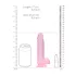 RealRock - dildo realist transparent - roz 15cm