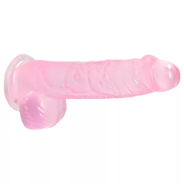 RealRock - dildo realist transparent - roz 15cm