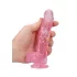 RealRock - dildo realist transparent - roz 15cm