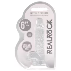 RealRock - dildo realist transparent - gel siliconic - 15 cm