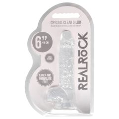 REALROCK - dildo realist transparent - cristalin (15cm)
