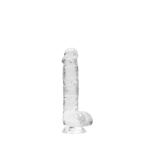 RealRock - dildo realist transparent - gel siliconic - 15 cm