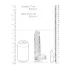 RealRock - dildo realist transparent - gel siliconic - 15 cm