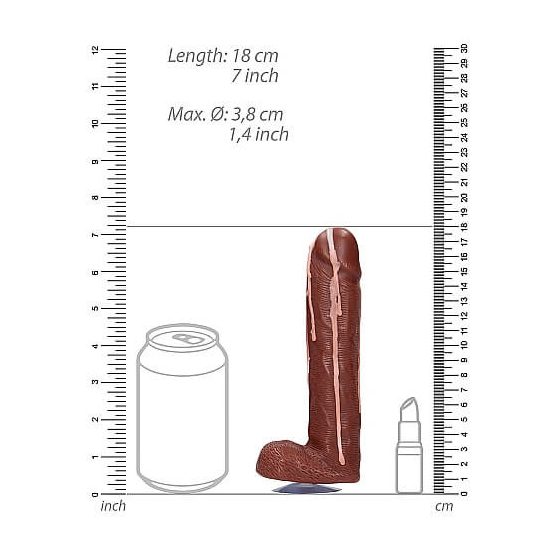 Dicky Cum - săpun cu testicule penis - maro (250g)