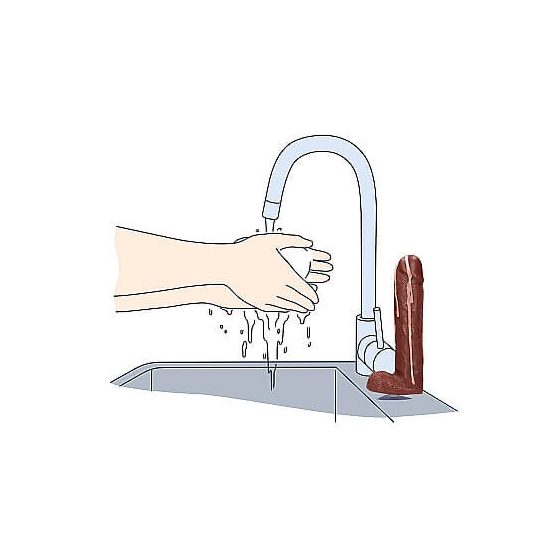 Dicky Cum - săpun cu testicule penis - maro (250g)