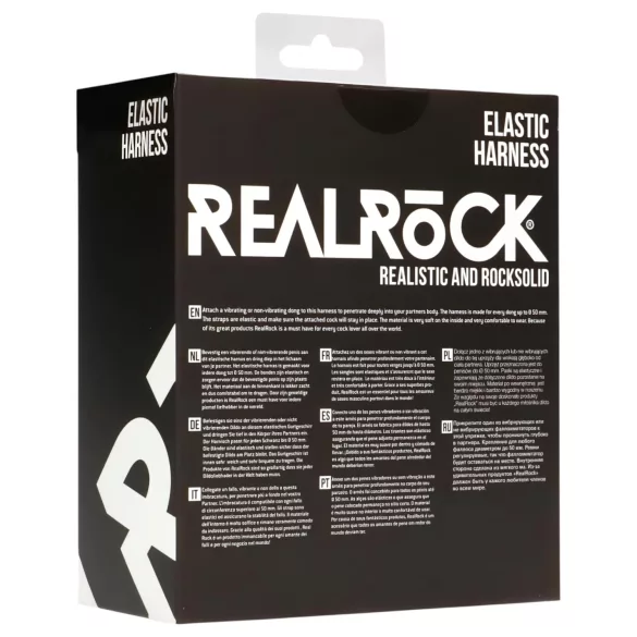 RealRock - chiloți elastici - pentru strap-on - negru