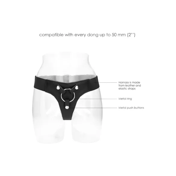 RealRock - chiloți elastici - pentru strap-on - negru