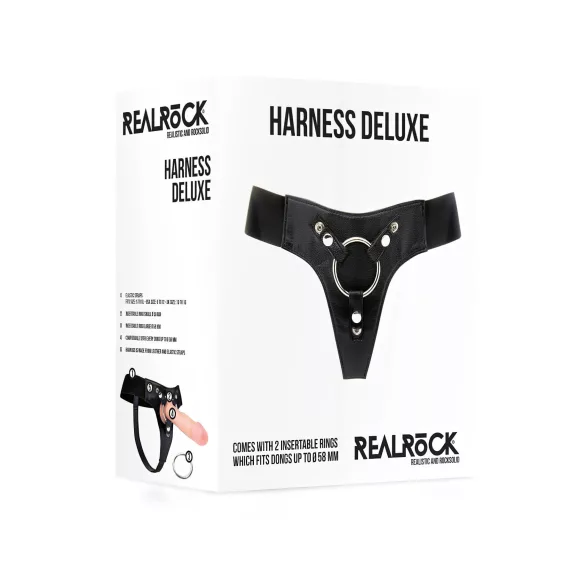 RealRock Deluxe - ham pentru jucării sexuale - reglabil - negru
