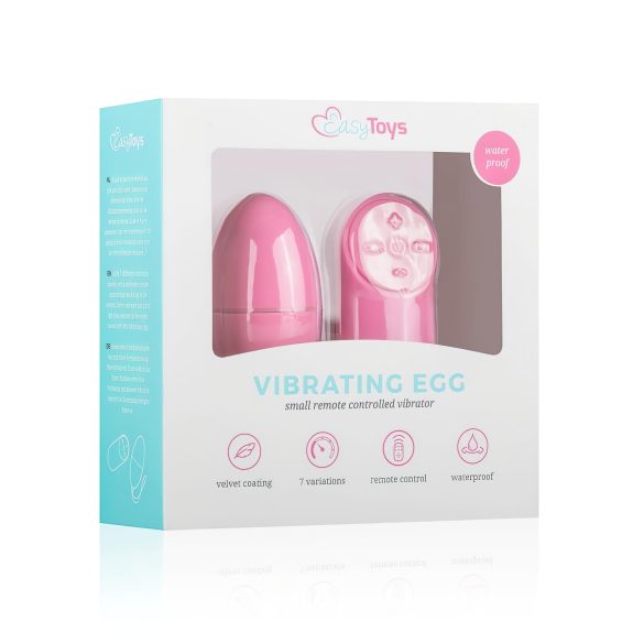 Easytoys - Ou vibrator cu 7 ritmuri și telecomandă (roz)