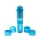 Easytoys - mini vibrator cu set accesorii - albastru (5 piese)