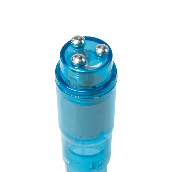 Easytoys - mini vibrator cu set accesorii - albastru (5 piese)