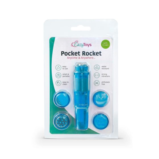 Set de vibratoare Easytoys Pocket Rocket - albastru (5 piese)