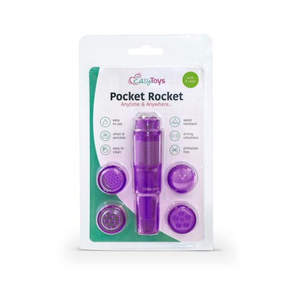 Easytoys Pocket Rocket - set vibrator - mov (5 piese)