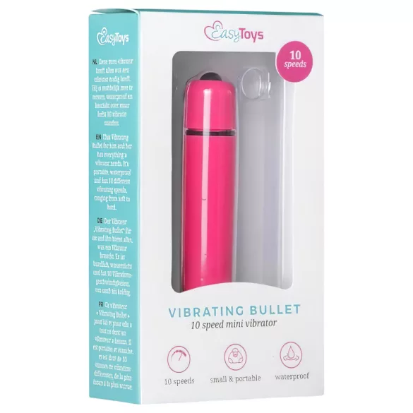Easytoys - vibrator bullet rezistent la apă - roz